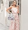 DIRRONA Mode Femme Sac à Main D'épaule Cabas Poids Léger Grande Capacité Étanche PU Cuir Décontractée Bandoulière à Fleurs Rose C #1