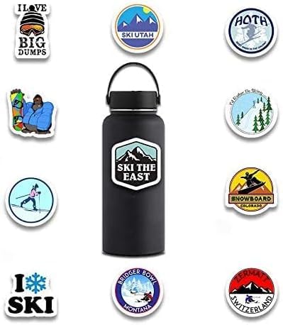 Amazon.co.jp: スキーステッカーセット 50枚入り スキー防水デカール