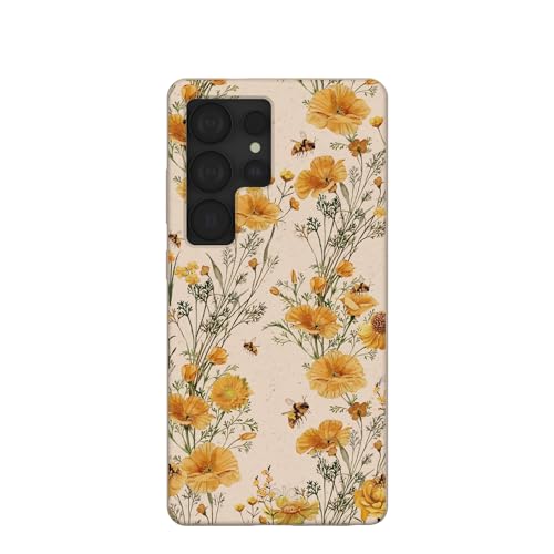 Pela | Phone Case Compatible with Samsung Galaxy S25 Ultra | Limited Edition | Supports Wireless Charging | Cute Eco Friendly | Seashell Vintage Bee - image 1