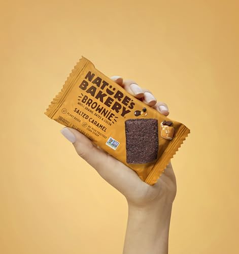 Nature's Bakery Salted Caramel Brownie Bars, Whole Grains, Plant Based, Dairy Free, 9.54 Ounces (Pack Of 6)