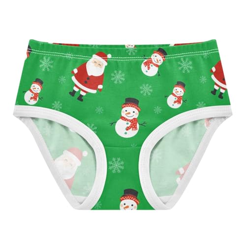 Girls' Underwear Christmas Santa Claus Snowman Snowflake Green Toddle Brief Panties 2303527