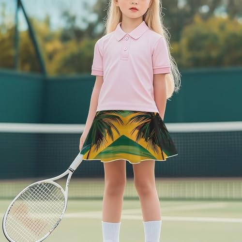 Yzaoxia Girls Skorts High Waisted Summer Mini Skirt Flowy A Line Athletic Skort Skater Skirts with Shorts Underneath 5-14Y4