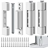WPPQWP Türscharniere 3 Stück Scharniere für Tür und Fenster 95mm Scharniere Schwerlast, Türband Zinklegierung Weiß Fensterbeschläge Ersatzteile Aufschraubscharnier