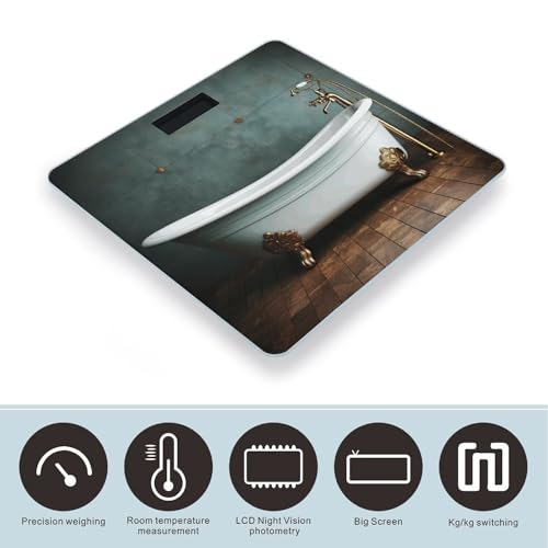 Báscula digital vintage para baño alta precisión miniatura 3