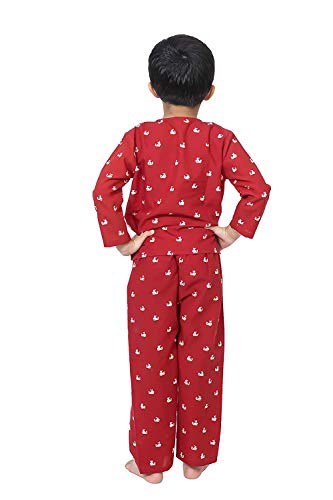 Image of Cotton Unisex Printed Night Suit Dress Set Combo Pack for Girls Boys