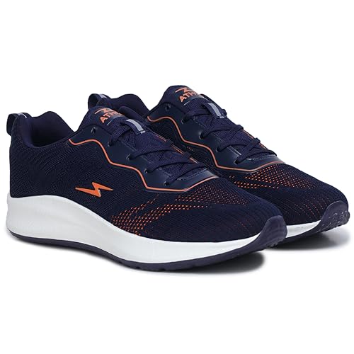 Image of ATHCO Mens Akron Running Shoe's for Man Comfortable Men's Sports Shoe's with Memory Foam Cushioned Insole Sports Shoes for Men Running Walking Lightweight Gym Shoe for Men Comfortable Stylish & Casual Walking Shoe for Man Anti Slip Gym Footwear