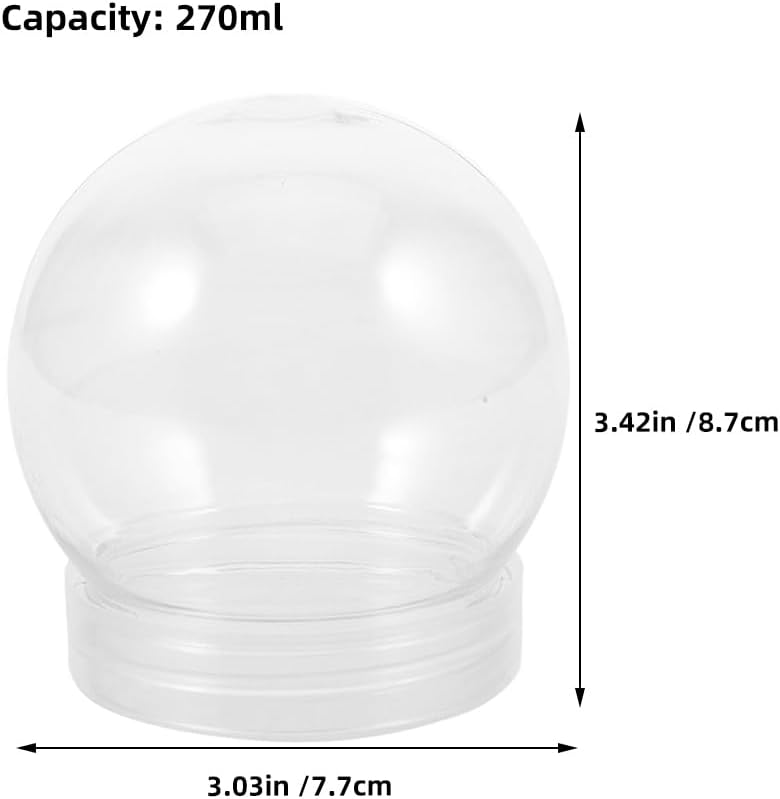 Ciieeo DIY Snow Globes Christmas 24 Pack Empty Balls for Craft for DIY Decor and Art Projects
