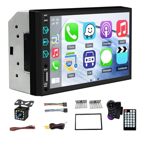 Carplay 2Din 7" Car Radio Ap Carplay Autoradio Stereo Receiver Touch Screen Bluetooth FM SD USB TF HD MP5 Player(Wireless Carpla