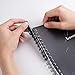 imSTONE Wire-Bound Stone Paper Waterproof Notebook. 60 Pages 8.5” x 11”. Black Marble Cover