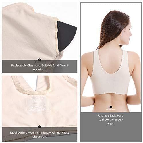 Sunzel 3 Pack Wire Free Maternity Nursing Bras for Breastfeeding Sleeping Comfortable Deep V Neck Cotton & Modal Bralette