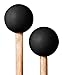 VANVENE 1-Pair 15Inch Black Plastic Head Mallet Percussion Bell Mallets Sticks with Wooden Handle Music Accessories