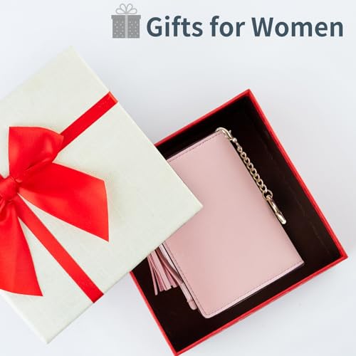 Image of Gostwo Small Wallets for Women, Stylish Womens Wallet with ID Window, Zippered Coin Pocket and Tassel. Cute RFID Wallet for Women, ideal for Teen Girls, Commuters, and Women for Daily Use
