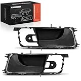A-Premium Inside Interior Door Handles Compatible with Suzuki Forenza 2004 2005 2006 2007 2008 Sedan, Textured Black, 2-PC Set, Front Driver and Passenger Side