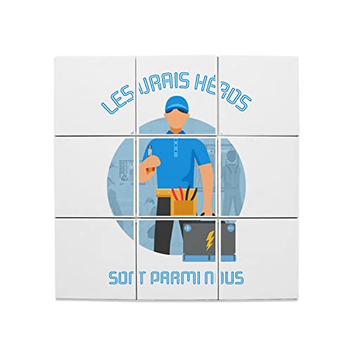 Carreaux céramique électricien décoration murale faïence métier 45,6cm