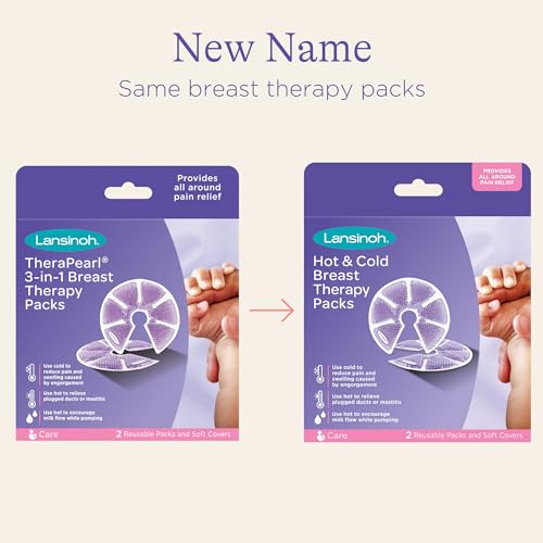 image for Lansinoh Breast Therapy Packs, Hot and Cold Breast-Pads with 2 Soft Co
