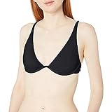 Roxy Damen Solid Beach Classics Underwire Elongated Tri Top Bikini, True Black, Large