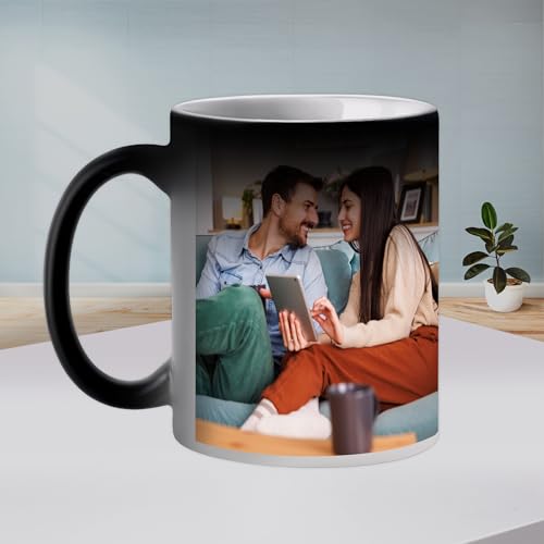 Image of Personalized Magic Mug Custom Photo Name Wish Ceramic Magic Photo Mug for Birthday, Valentine's Day, Anniversary, Rakhi,Girlfriend, Boyfriend -325 Ml 06