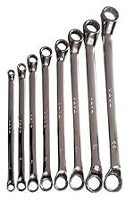 AGRICO Tata Double Open End Spanner Set | Chrome Vanadium Steel | Professional Wrench Set for Mechanics, Fitting & Home Use | 6×7-20×22 mm Spanners | SMD515 (Silver Matt, Set of 8)