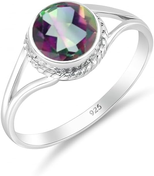 Pietra Labradorite Fatto a Mano 925 Argento Sterling Gioielli Anello