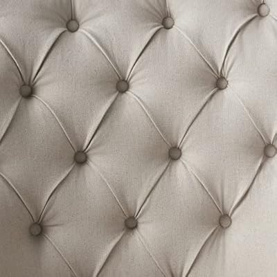 Great Deal Furniture Alfred Natural Fabric Club Chair with Ottoman, Beige, Black 41BwJkMMeNL. SS400