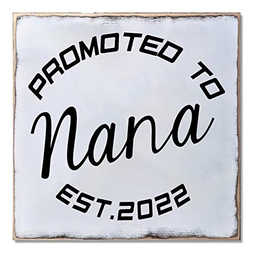 Panneau en bois Promoted To Nana First Time pour future grand-mère