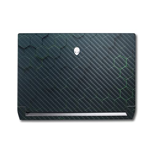 Image of MightySkins Carbon Fiber Skin Compatible with Alienware M17 R5 (2022) Full Wrap Kit - Acid Hex | Protective, Durable Textured Carbon Fiber Finish | Easy to Apply & Change Styles | Made in The USA