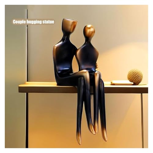 Décoration de bureau statue de couple romantique en sculpture moderne abstraite
