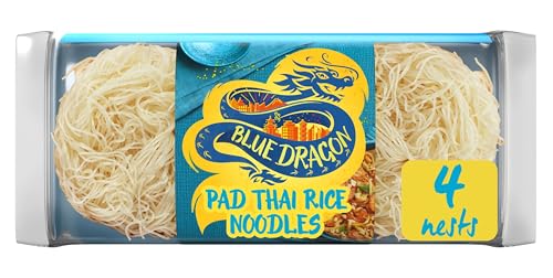 Blue Dragon Pad Thai Rice Noodles 200g | 4 Nests | Perfect For Pad Thai Stir Fries & Other Noodle Based Dishes