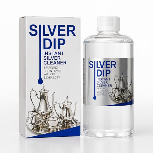 Image of Silver Dip Cleaner Liquid Instant Sparkling Clean Silver without Silver Loss Fast-Acting for Home Use