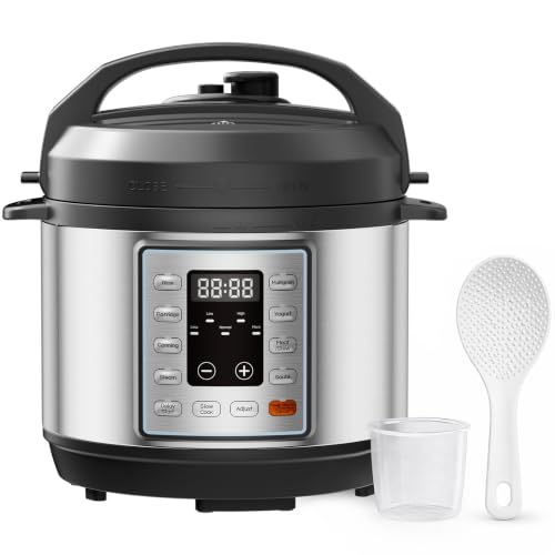 Image of DUMOS 10-In-1 Electric Pressure Cooker, 3QT Stainless Steel Multi-Cooker