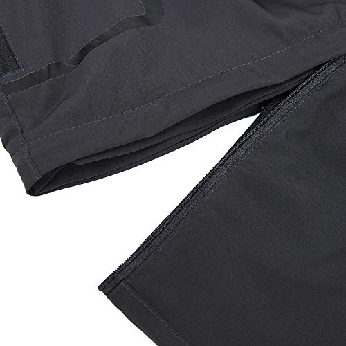 CLOUSPO Outdoor Hose Herren Zwei Teile zerlegbar Sonnenschutz Schnell Trocknend Wanderhose Funktionshose mit Gürtel (DE/NL/SE/PL, Alphanumerisch, L, Regular, Regular, Grau)
