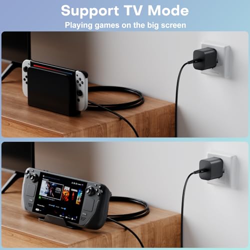 Image of for Switch 2 Fast Charger,60W AC Adapter Power Supply for Switch2 /OLED /Lite /Switch Dock /Pro Controller,Support TV Mode,with 1.8M USB Type-C Cable(Black)