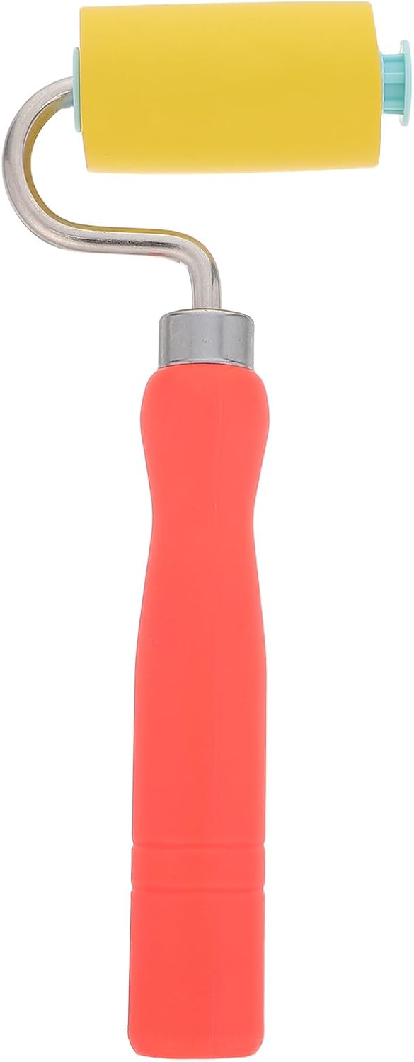 Sponge Wallpaper Seam Roller - Soft Sponge Wallpaper Smoothing Tool with Plastic Handle for Seamless Application - Hand Tool for Home Wall Decoration