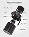 EVIL ENERGY Oil Catch Can, Universal Baffled Catch Can Kit with Breather Filter, 300ml Aluminum Air Oil Separator Tank NBR Fuel Hose Kits for PCV System