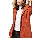FashionMille Women Fleet Street Faux Fur Hooded Anorak Jacket -FWJ1131-RUST-M