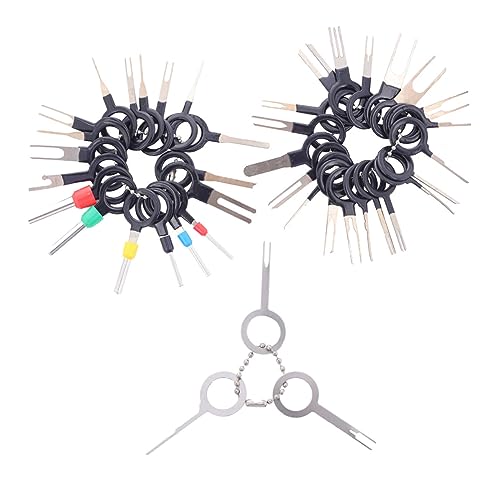HOLIDYOYO 1 Connector Pin Removal Kit Durable Wire Harness Terminal Extractor Tool for Motorcycles Includes Sleeves Rod Handles Easy Wire Removal