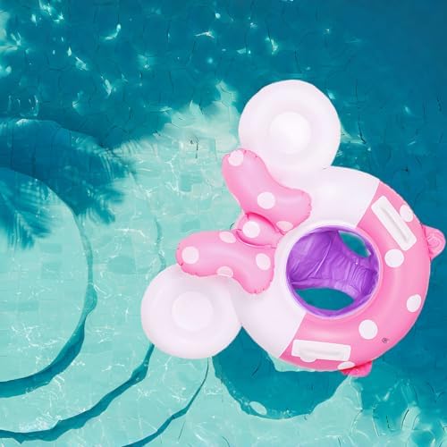 Pink Mouse Swimming Float Swimming Ring Inflatable Pool Floating Round Pool Float Thick image 5