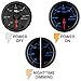 GlowShift Black 7 Color 60 PSI Turbo Boost Gauge Kit - Includes Mechanical Hose, 1/8-27 NPT Fittings & Wiring - Multi-Color Display - Black Dial - Clear Lens - for Diesel Trucks - 2-1/16