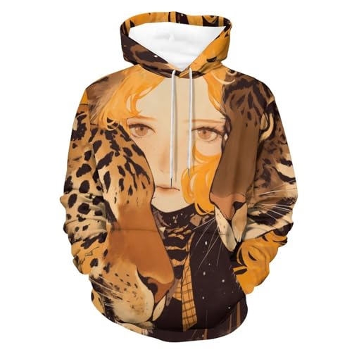 Sweatshirt tigre de dessin animé aux finitions soignées taille S
