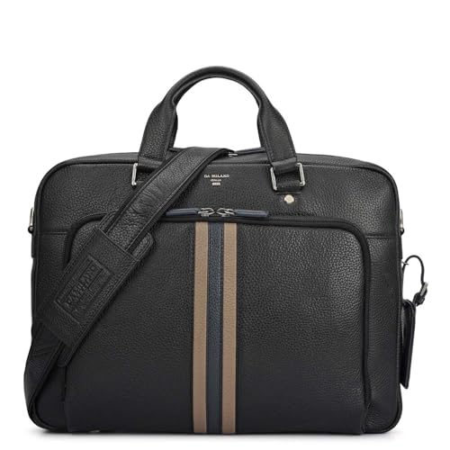 Image of Da Milano LeatherLaptop Bag for Men & Women | Laptop Messenger Bag | Fits Up To 15 inch Laptop | Ideal for Office Purpose (10122)