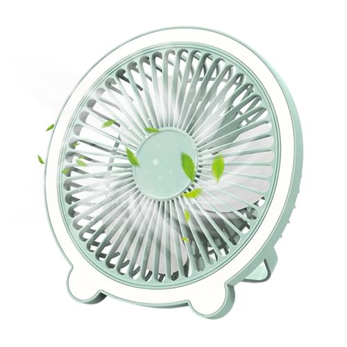 Ventiladores De Escritorio Silenciosos Y Compactos | Para Refrescar Habitaciones Y Pequeños Espacios | Dispositivo De 3 Velocidades Alimentado Por Batería Con Luz nocturna, Ajustable A 360° Para
