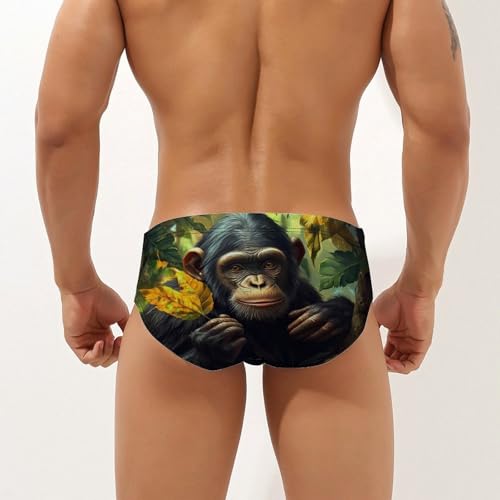 Monkey Gorilla Men's Swim Trunks Briefs Swimsuit Swimwear Bathing for Underwear Beach2