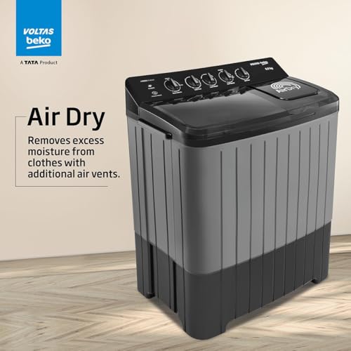 Image of Voltas Beko 9 kg Semi Automatic Top Load Washing Machine Black, Grey (WTT90UHA /OK5B1B1S26)