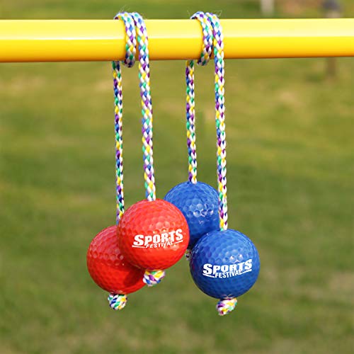 Sports Festival Ladder Toss Ball Replacement Set With Real Golf Balls, Bola Balls Bolo Balls For Ladder Ball Toss Game(6 Pack) #TOP3