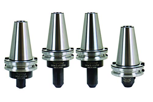 Tegara CAT40 1/8, 3/16, 1/4, 3/8 in Dual Contact End Mill Tool Holder 4 pcs 202-7406-7409-7658-7410 M[