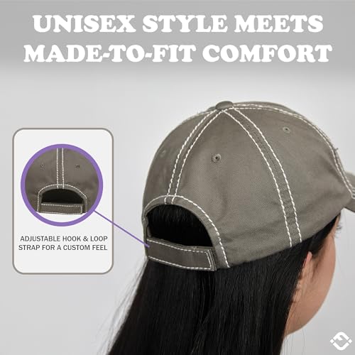 Image of Funky Junque Womens Baseball Cap Distressed Vintage Unconstructed Embroidered Dad Hat