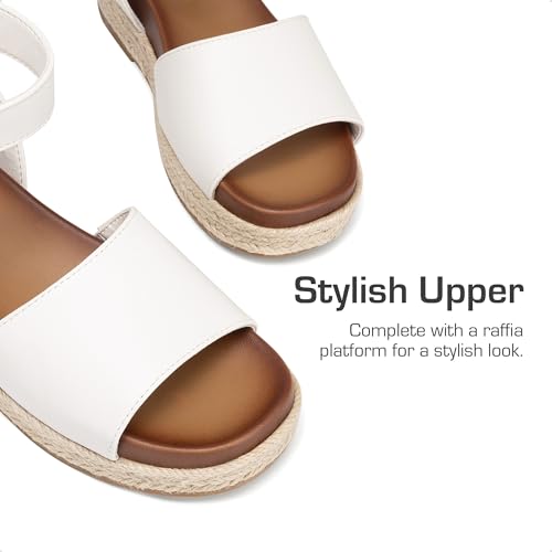 Image of DREAM PAIRS Girls Platform Wedge Open Toe Espadrille Sandals with Buckle Ankle Strap for Little Kid /Big Kid