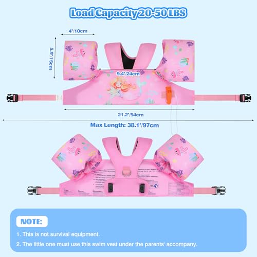 Image of MoKo Toddler Arm Floaties 20-50lbs, Swim Vest Water Wings for Kids Pool