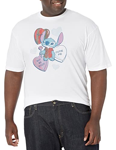 T-shirt Disney Pizza Cœur blanc homme grande taille L