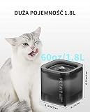 Petkit EVERSWEET Fontanna dla Kota i Psa, Bezprzewodowa Pompa Wodna, 1,85L, Inteligentne Światło LED, 25db Niezwykle Cichy, Szary